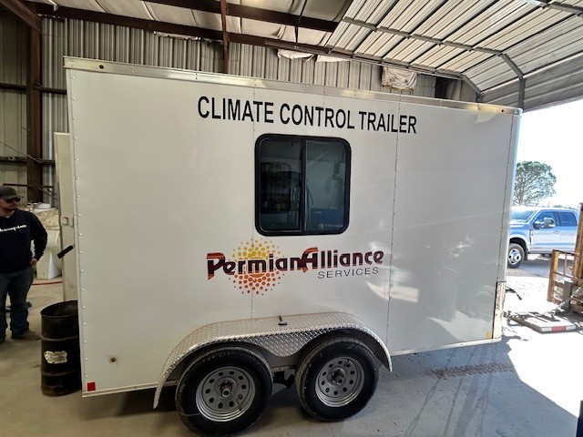 Exterior view of the enviromental trailer