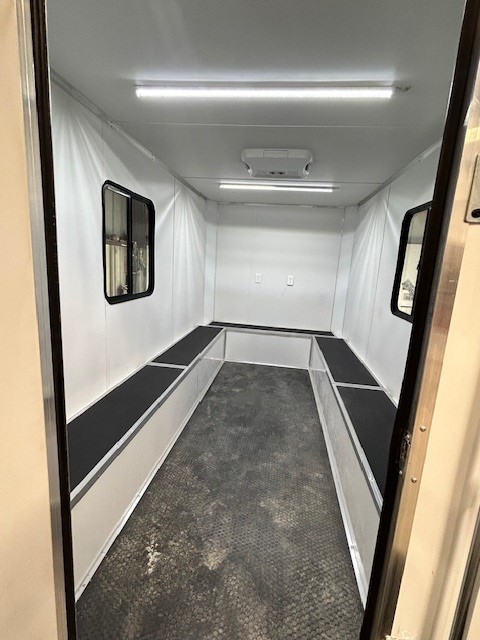 Inside view of the climate control trailer